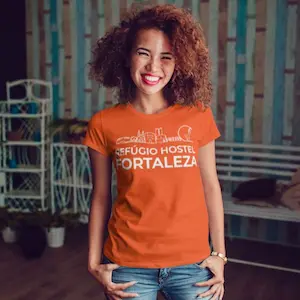 Camisa laranja do Refugio Hostel Fortaleza e Pousada - 0002